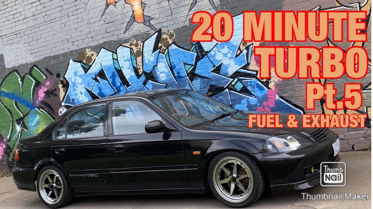 HOW TO TURBO YOUR CAR Pt.5 EK CIVIC FUEL & EXHAUST MODS D16 EBAY TURBO