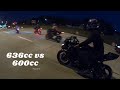 Zx6r 636 vs Cbr 600rr race