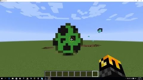 Minecraft Pixel art tutorial: Creeper Spawn Egg