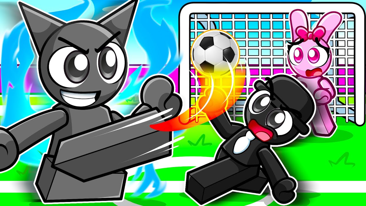 Sprunkis JOGARAM FUTEBOL com PODERES no Roblox | Blue lock