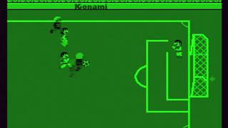 [MSX Game] Konami's Soccer (1985) (Konami) MSX game - Retro monitor monochrome play screenshot 5