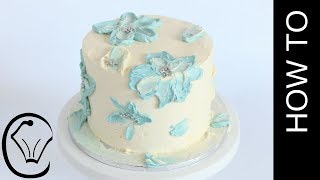 Simple Buttercream Flower Cake COLLABORATION with Rosie's Dessert Spot