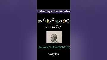 How to solve any cubic equation?