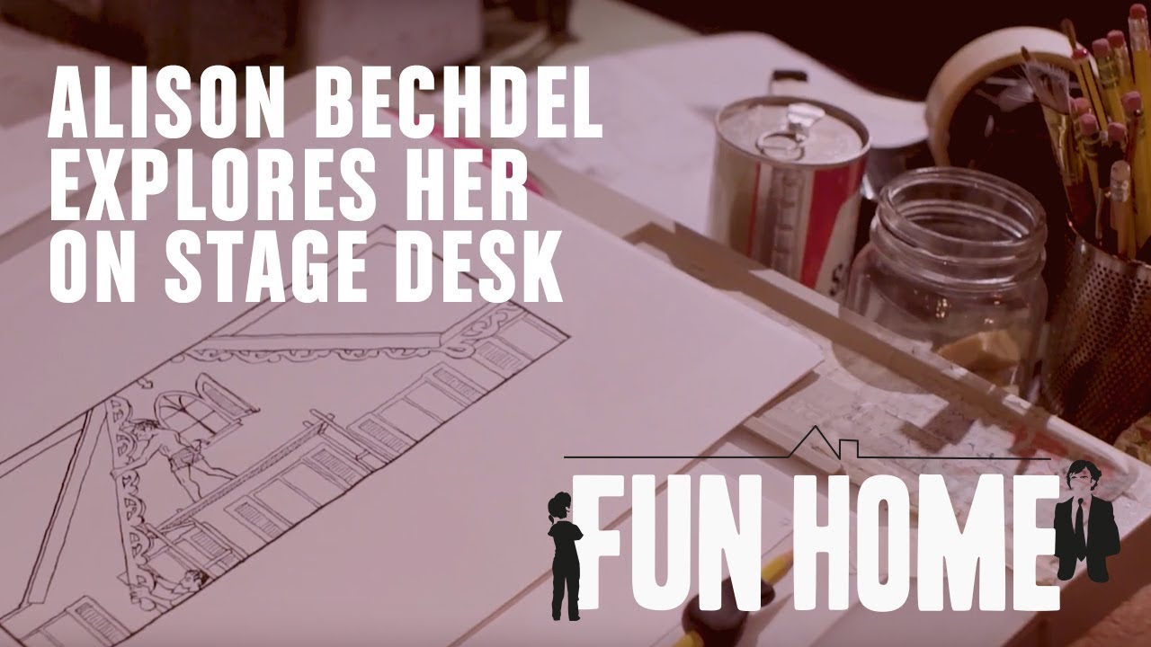 Alison Bechdel Explores Her On Stage Desk Fun Home Youtube