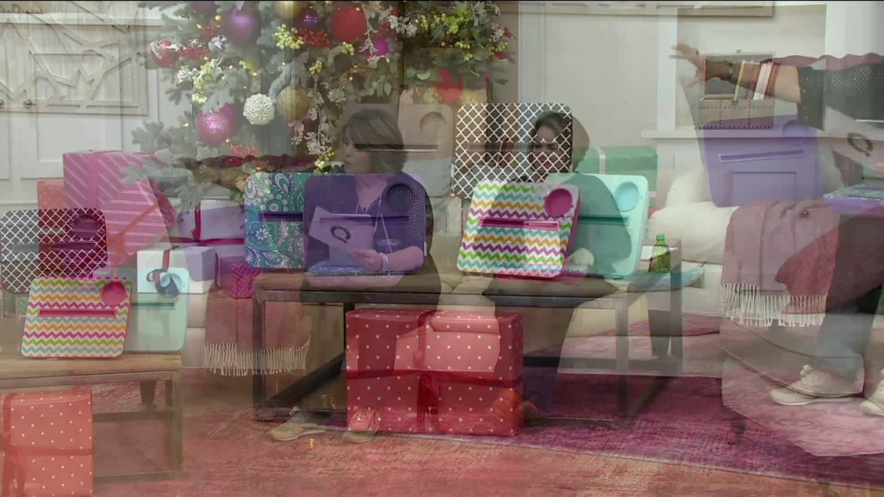 Set of 2 Tablet & Media Trays w/ Cup Holder on QVC