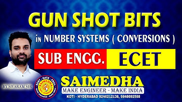 MOST EXPECTED BITS IN NUMBER SYSTEM || SUB ENGG. & ECET || SAIMEDHA KOTI - HYD