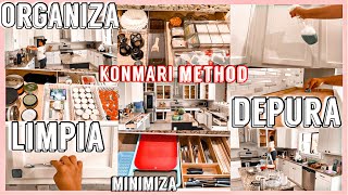 IDEAS DE ORGANIZACION EN LA COCINA | LIMPIEZA y DEPURACIÓN EXTREMA | método KONMARI | minimizando