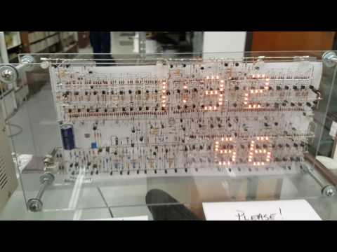 Hand made led clock @ tanner electronics in Texas
