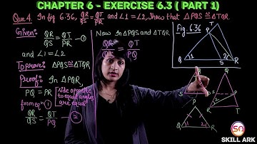 Triangles Ch. 6 - Ex. 6.3 (Part - I) | Class 10 NCERT Maths Solutions (Lect. 9)