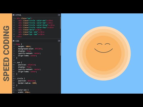 SPEED CODING | HTML + CSS - Happy sun