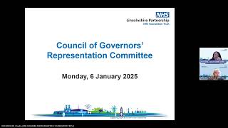 Council of Governors Representation Committee Meeting Recording | 6 January 2025