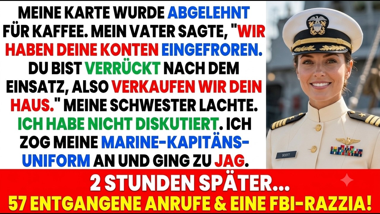 Mein Vater rief mich an, während meine Karte für einen 4,50-Dollar-Kaffee abgelehnt wurde: „Ich habe alle deine Konten sperren lassen. Du bist völlig durchgedreht. Wir verkaufen dein Haus.“ Im...