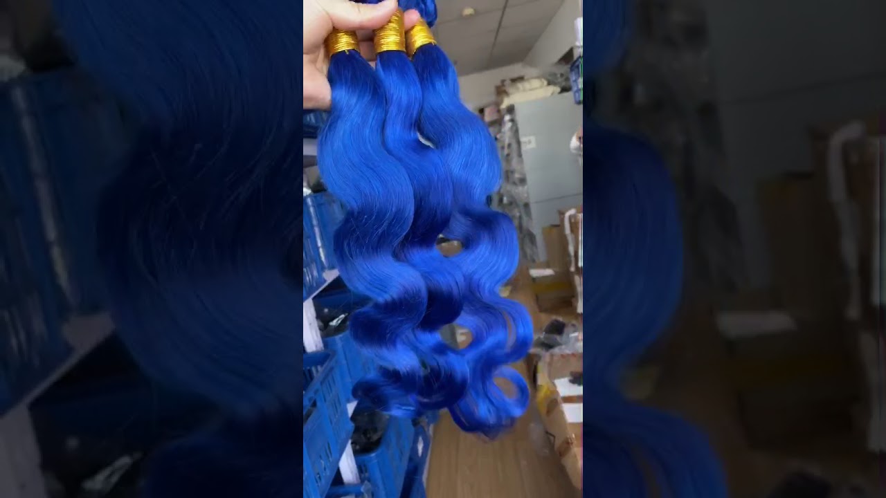 5. "1B Silver Blue Hair Bundles" - wide 6