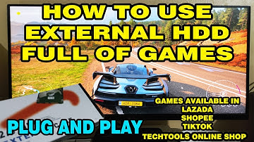 HOW TO USE EXTERNAL HDD FULL OF GAMES PLUG AND PLAY BY TECHTOOLS ONLINE SHOP