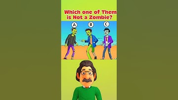 99.9% FAILS 😇, which one of them is not a zombie?🤯🔥 #riddles #puzzle #quiz #shorts