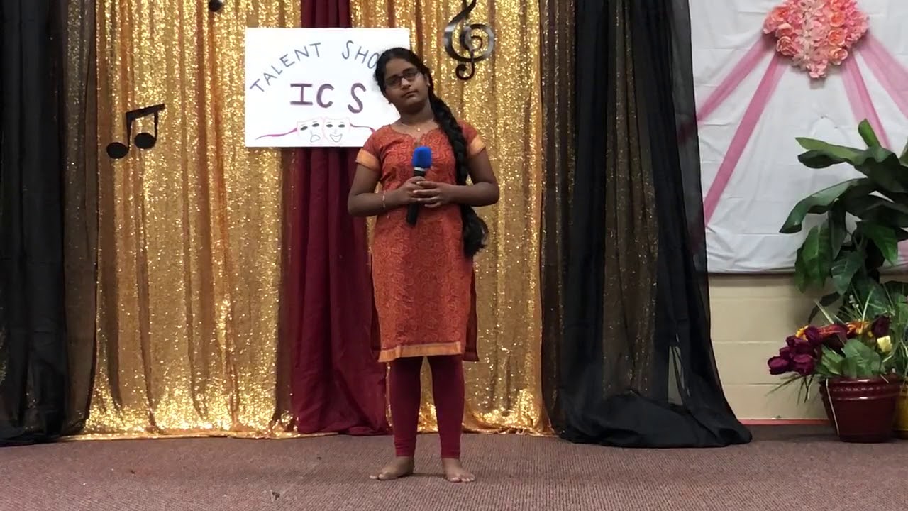 Snikitha singing at ICS talent show - YouTube