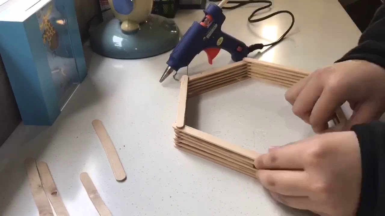 Teks Percobaan Membuat Rak  Dinding dari  Stik  Es  Krim  YouTube