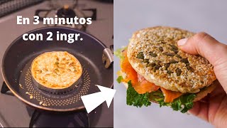 Pan de avena en sartén con 2 ingredientes! Ideal para la cenas ligeras  | Auxy