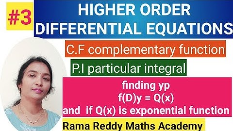 M2 JNTUH R22 | Ordinary Differential Equations of Higher order | Find Particular integral Q(x)=e^ax