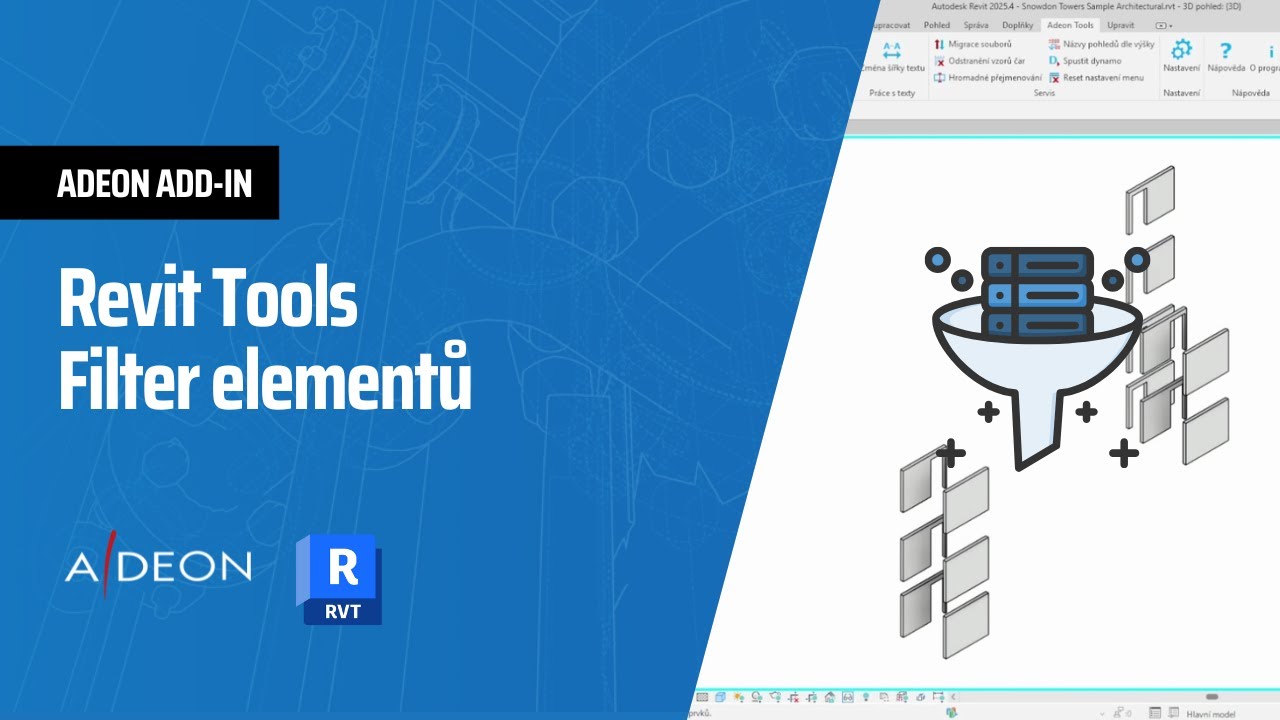 Filtr elementů - Adeon Revit Tools