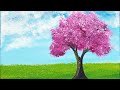 アクリル絵の具で【桜の木】を描く方法 | 初心者向けのアクリル画アート