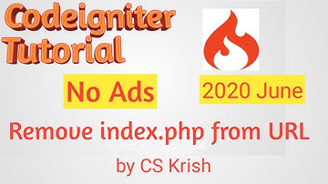 How to Remove index.php From Url Codeigniter Tutorial