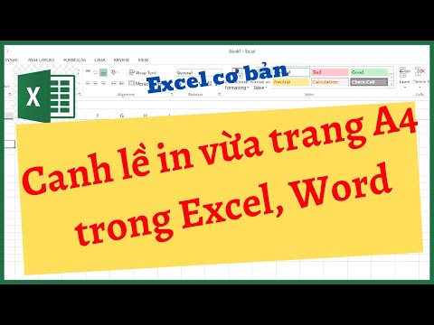 Cách chỉnh trang in vừa khổ giấy A4 trong Excel, Word || Cách canh lề trang in