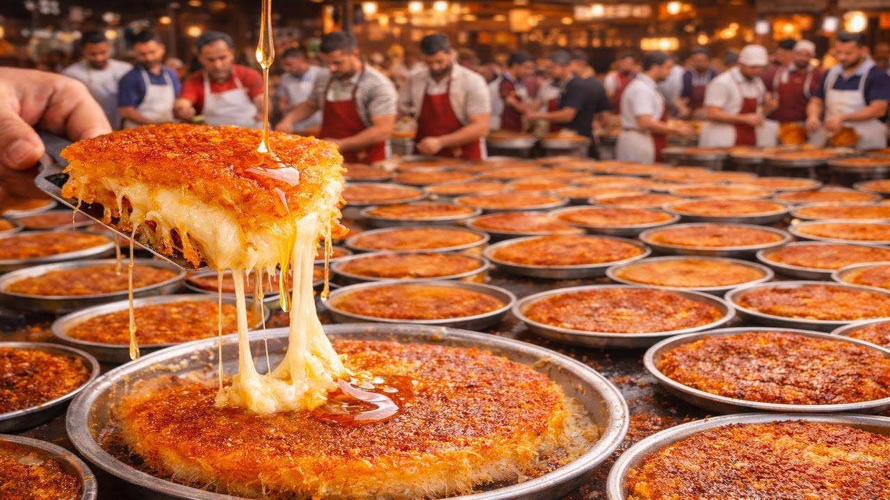 Как приготовить самую вкусную кунафу | Уличная еда Ближнего Востока