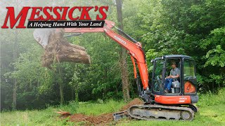 DIY Tree Stump Removal  Kubota KX057 Excavator