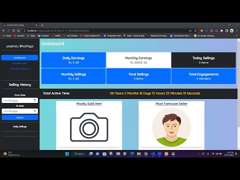Video 39 :- Design a responsive admin homepage using HTML, CSS, JavaScript and Bootstrap.