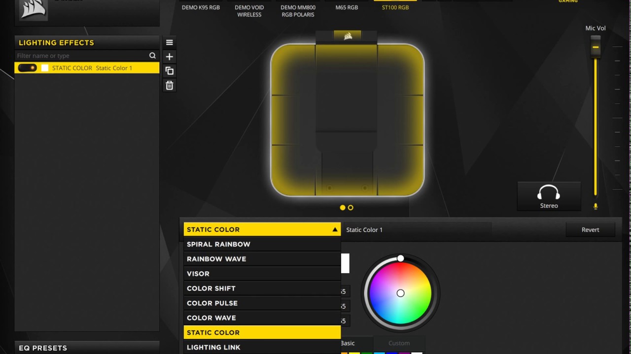 Corsair CUE Software for ST100 stand -