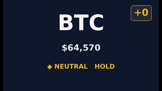 #696: ⚖️ BTC NEUTRAL — What's Next? | $64,570 #Shorts