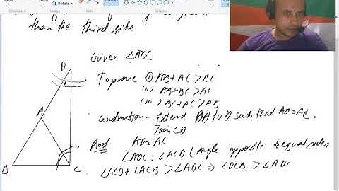 sum of two sides of a triangle greater than the third side