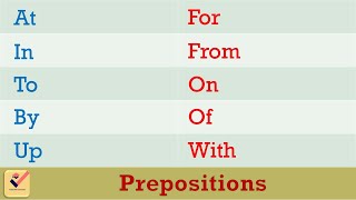 Prepositions in English : 40  Important prepositions | Vocabulary | List of Prepositions