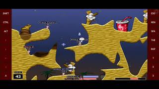 Worms Armageddon on Android using exagear windows emulator