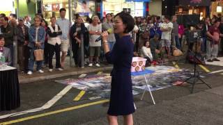 旺角街頭表演-（2017-04-23）旺角羅文~ 小龍女首次登場唱 喜歡你＋春風吻上我的臉