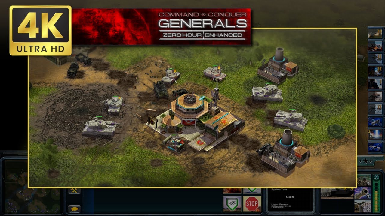 C&C Generals: Zero Hour Enhanced - NATO vs Easy PLA in Cascades Rising - 4K UHD 60 FPS