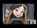 DIY Jasmine Disney Princess 61 in Assembly Video (Cricut) Off the Mat- Larger - part 1 Face