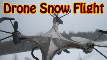 Protocol VideoDrone XT Quadcopter Drone Flying In Snow