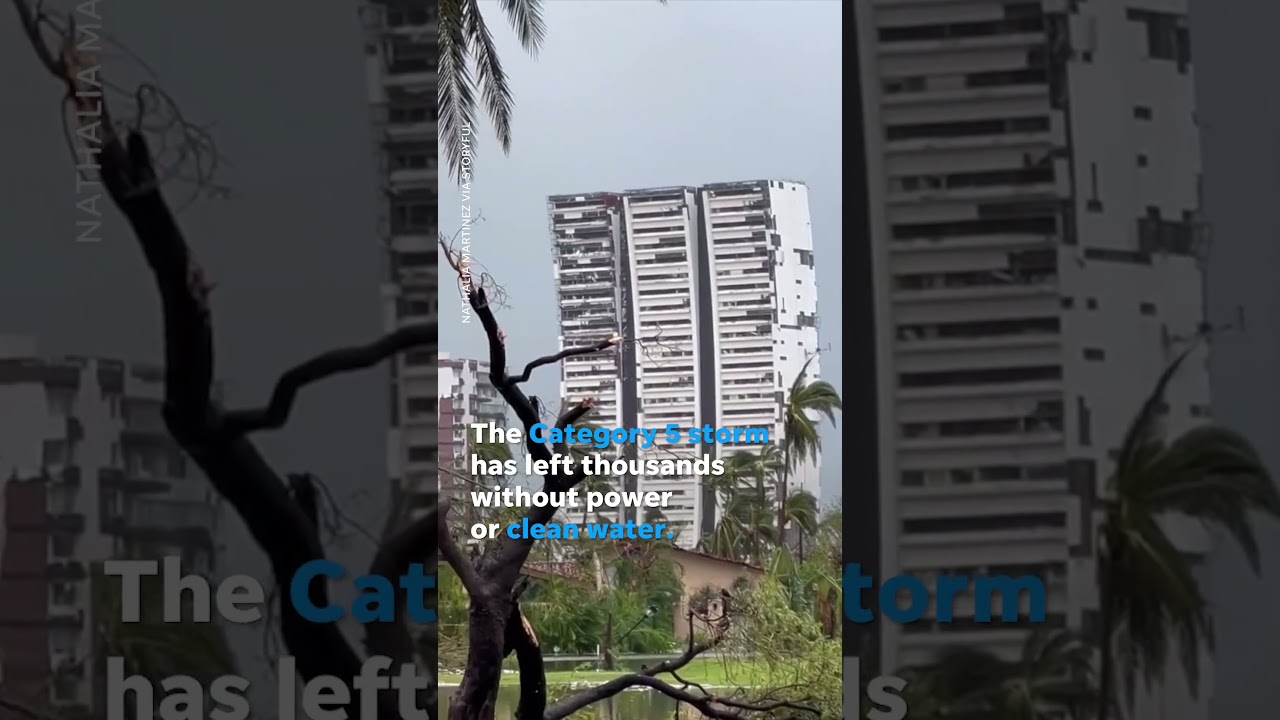 Dozens dead after Category 5 Hurricane Otis rips through parts of Mexico #Shorts