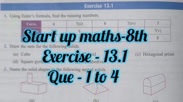 start up mathematics class 8 ch-13 exercise 13.1 |  mensuration |viva Education ex13.1