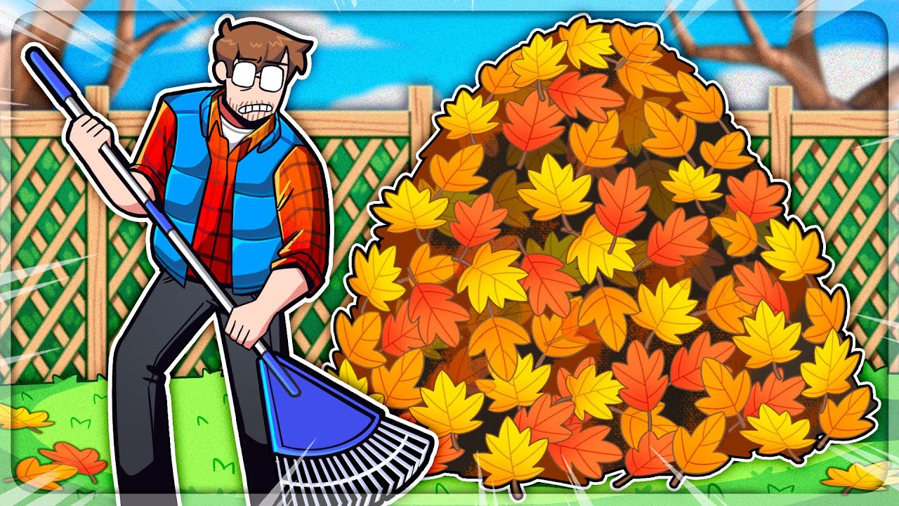 Video Game Raking The most satisfying leaf raking game - YouTube