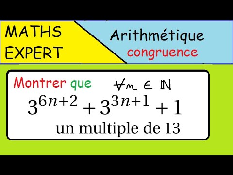 Congruences Maths Expertes   Pour tout n 36n233n11 est divisible par 13