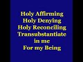 10bone illumination  holy affirming holy denying holy reconciling  gurdjieffian exercise