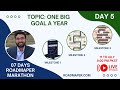 Day 5 - One Big Goal A Year - Roadmaper Marathon