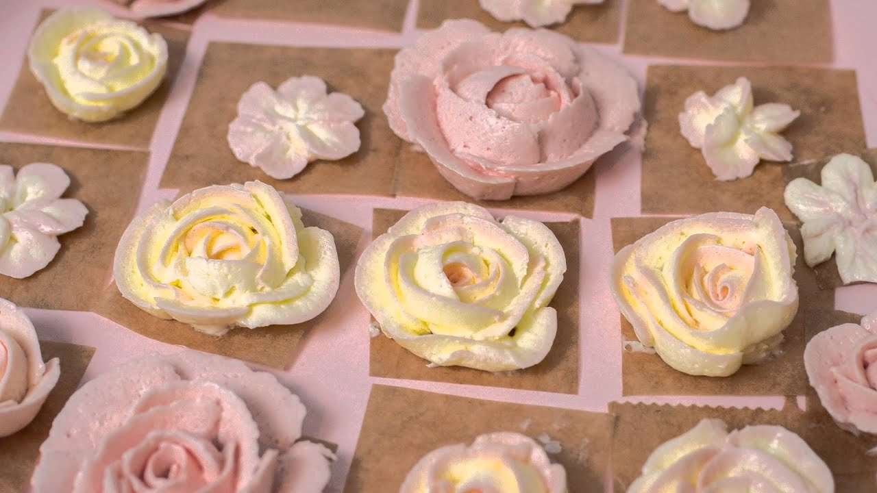 Erklärung und Herstellung von Buttercreme-Rosen - Buttercreme Blumen ...