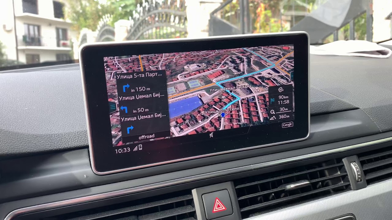 Audi A4 B9 2017 google earth with mobile hotspot