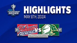 OHL Championship Highlights: Oshawa Generals @ London Knights - Game 2 - May 11th, 2024