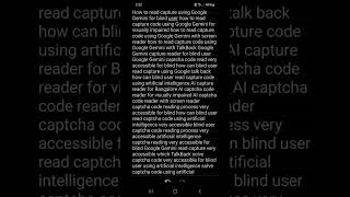 BREAKING Blind Users CAN Solve CAPTCHA Now The EASIEST TalkBack Method Revealed 100% Accessible screenshot 4