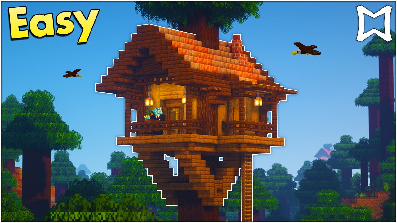 🚨 MINECRAFT - TREEHOUSE BUILD (CONSTRUÇÃO DA CASA DA ÁRVORE) #treehou